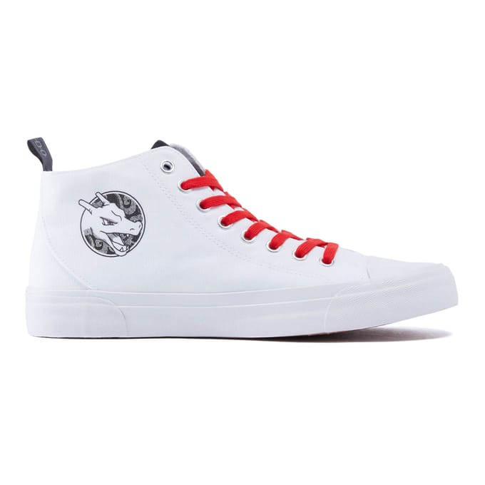 Pokémon Charizard Flame High Top - White - UK 7 / EU 40.5 / US Men's 7.5 / US Women's 9