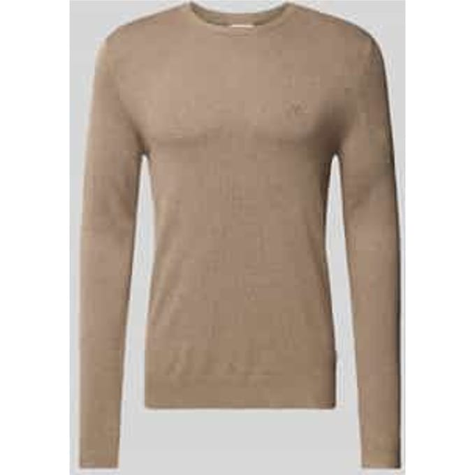 Gebreide pullover met geribde boorden