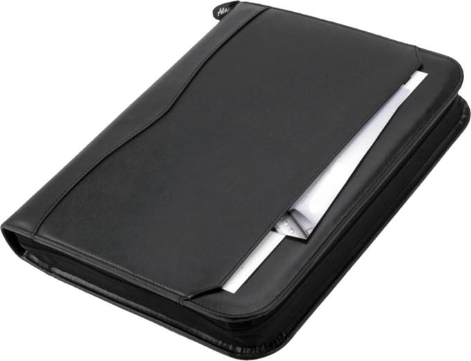 Reggio - A4 - Q-ring - Storage - Faux leather - Black - 360 mm