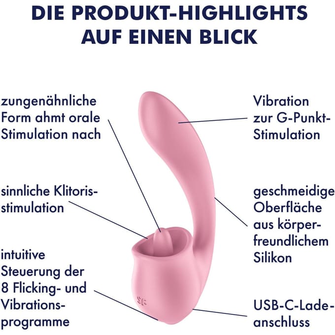 Satisfyer 'Tongue Genius', 18,5 cm
