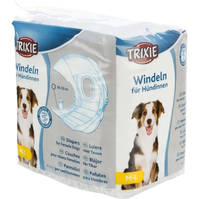Trixie luiers voor teefjes maat M-L tailleomvang 36-52cm (12-Pack)