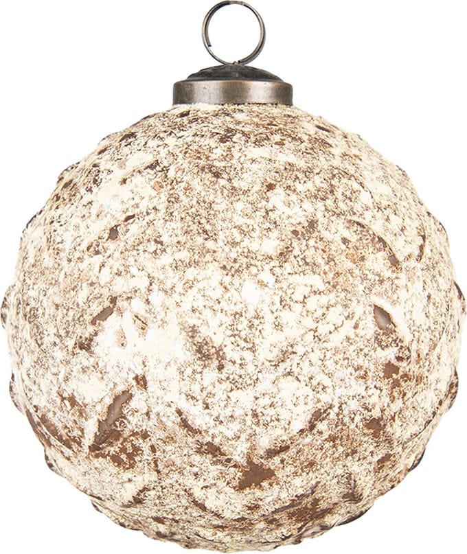 Clayre & Eef Kerstbal Overig Ø 12 cm Bruin Glas Kerstballen