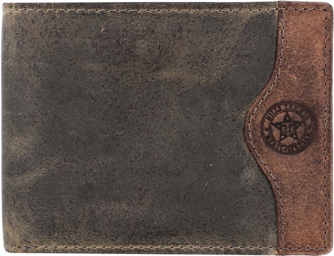 Billy the Kid Hunter portemonnee RFID leer 12 cm - Jongens - Horizontaal - khaki-brown