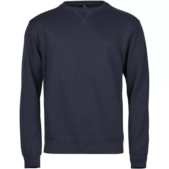 Tee Jays - Ribbed Interlock Crew Neck - Navy - M