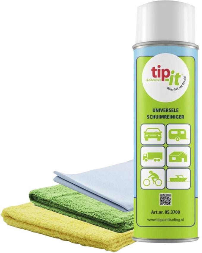 Tip-it Poetsdoek Pakket - Universele Schuimreiniger 500 ml - Auto en Interieur Reiniging