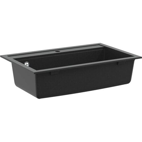 vidaXL - Wasbak - Graniet - 795 - x - 505 - mm - Zwart