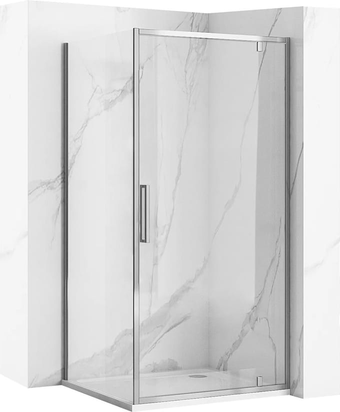 Rea Rapid Swing Chrom 100 X 90 - 195 cm - Douchecabine - Rechthoek - Chroom