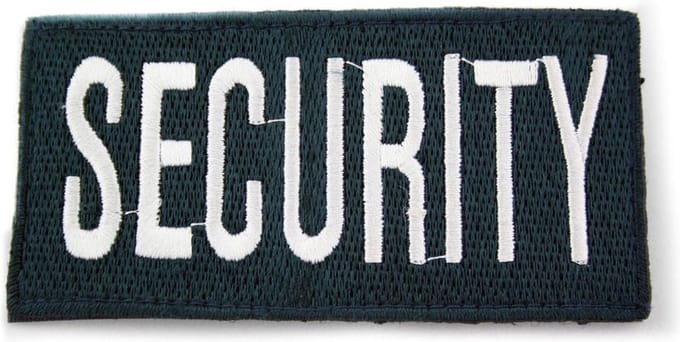 Embleem Security dik blauw