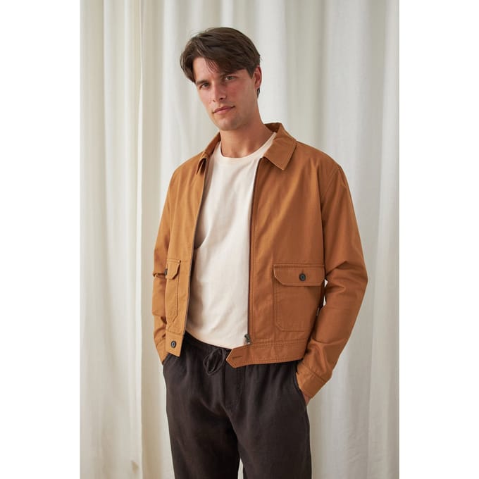 TWOTHIRDS Ansley Jackets Camel Toast Maat: L | Lichte Jassen Outlet | Heren | Bruin