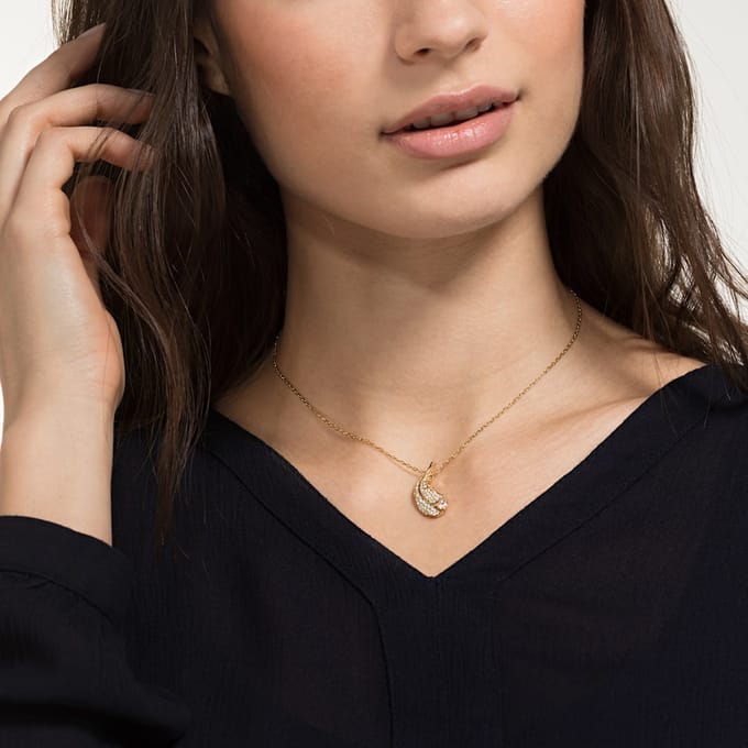 Swarovski Nice Elegante Veer Ketting Dames ketting Goud 5505740 Box (Random Color) white
