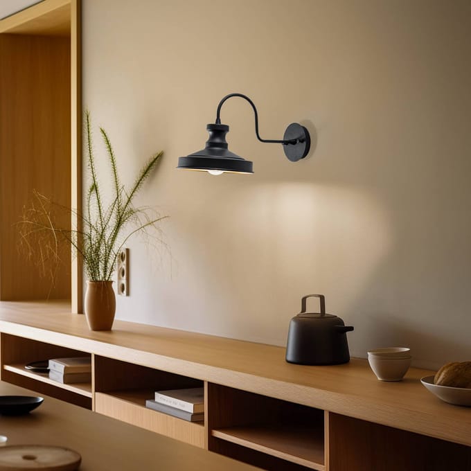 Opviq Wandlamp Berceste 182-A zwart/goud