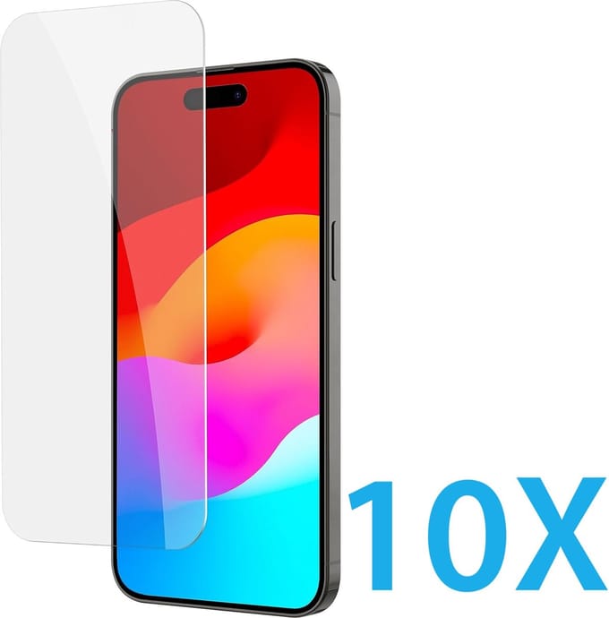 Glasplaatje Geschikt voor: Apple iPhone 16 Plus - 10x Screenprotector - screen protector - glas - bescherm - beschermglas