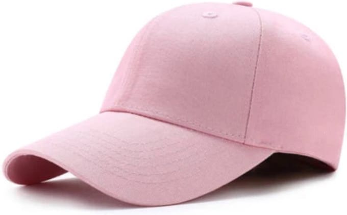 Baseball cap - 6 panelen - Lichtroze - Pet - Katoen - Baseballcap - Verstelbaar - Unisex - Petten - Cap