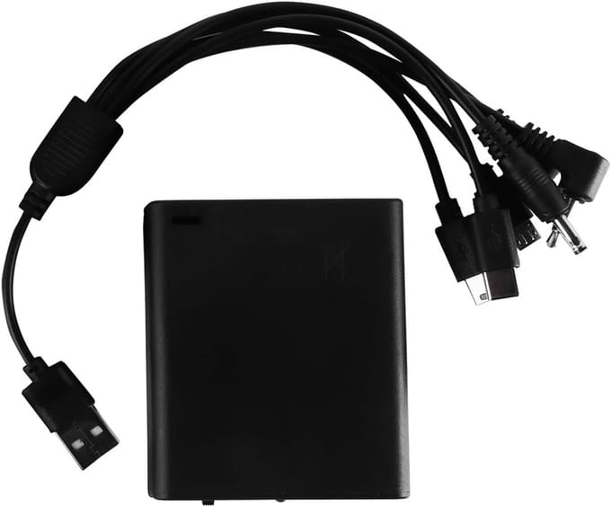 Universele Batterijhouder 6-in-1 Converter voor DC Apparatuur met Schakelaar
