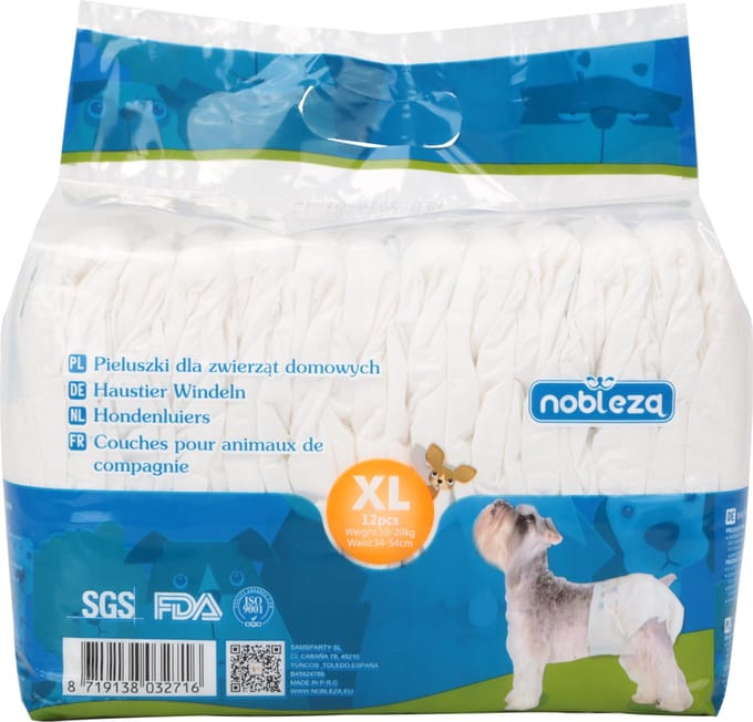 Nobleza Wegwerp Hondenluiers XL - 52,5 x 35 cm - 12 Stuks