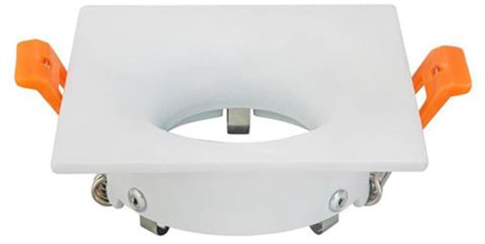 Spot Armatuur GU10 - GU10 Inbouwspot - Vierkant - Wit - Aluminium - 85mm