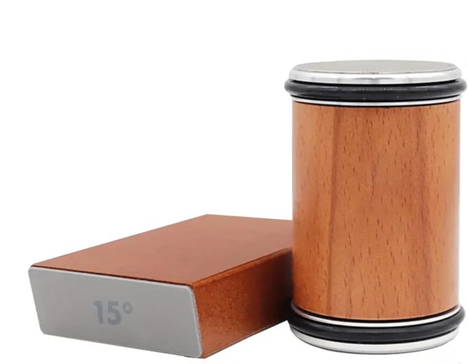 DVDSS® Rollende messenslijper - Keuken - 8,5x 5 x 8,5 centimeter - Hout kleur