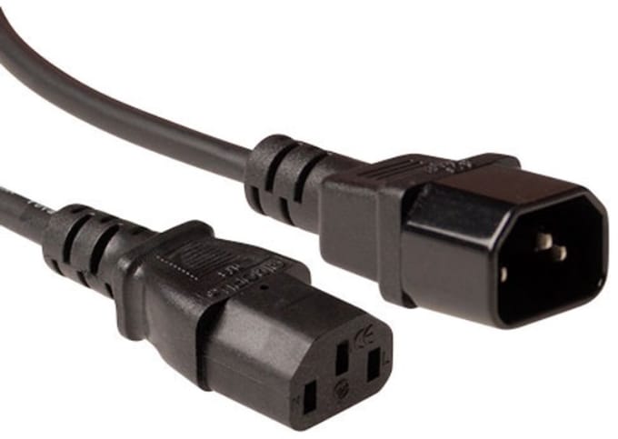 ACT Netsnoer LSZH C13 - C14 zwart 3 m AK5216