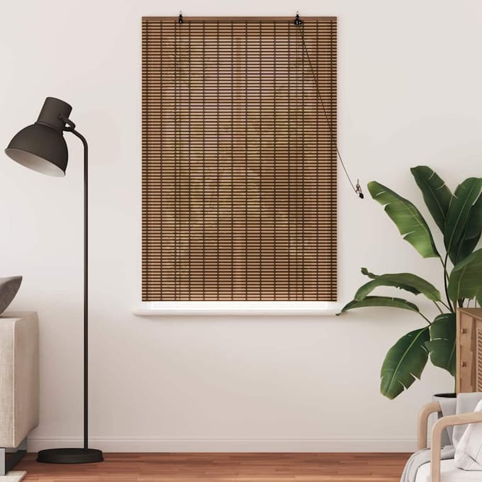 vidaXL - Rolgordijn - Bruin - 120 - x - 160 - cm - Bamboe