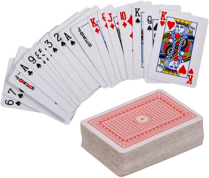 Dailygoods - Mini-Pokerkaarten 3-delige set - Compacte speelkaarten voor onderweg