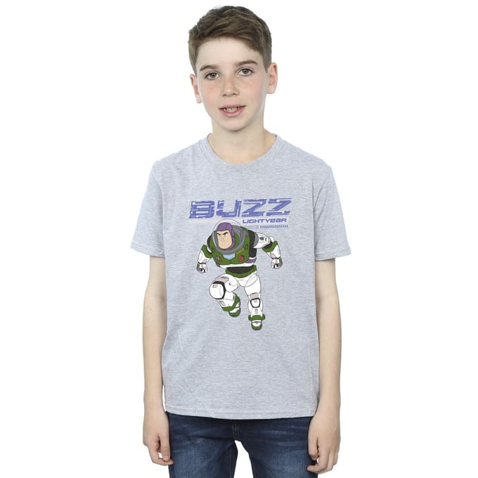 Disney Jongens Lightyear Buzz Sprong naar Actie T-Shirt (Sportgrijs)