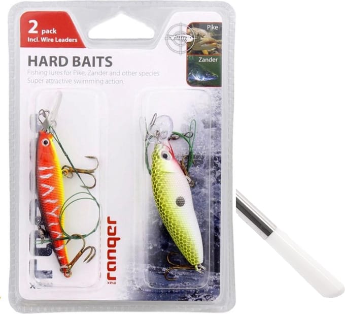 Set Hard Kunstaas | Snoek / Snoekbaars | 2 Stuks |Verjaardagcadeau