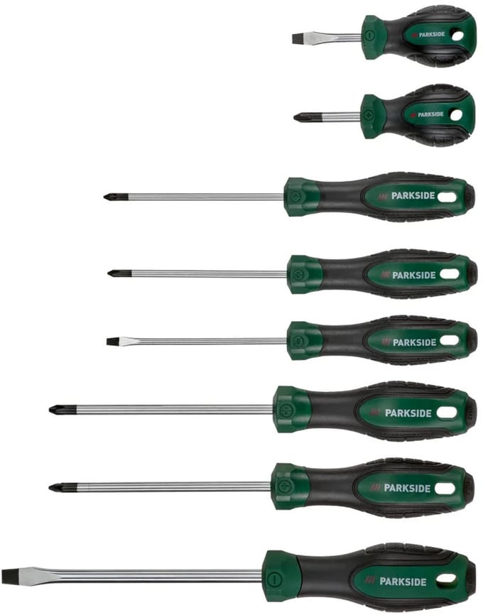 Parkside Schroevendraaierset 8 delig - Met magnetische punt