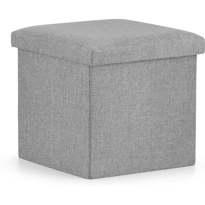 Opvouwbare poef M - 30x30x30cm lichtgrijs