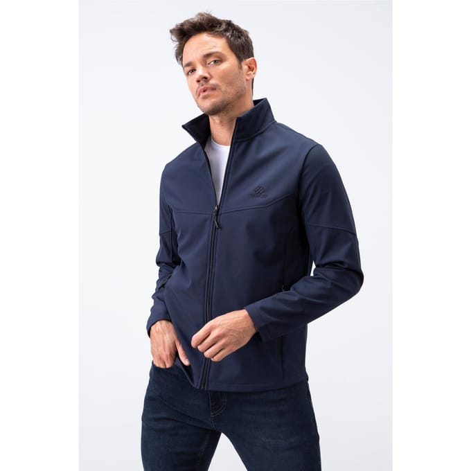 Heren Effen Scuba Zip-Front Jas