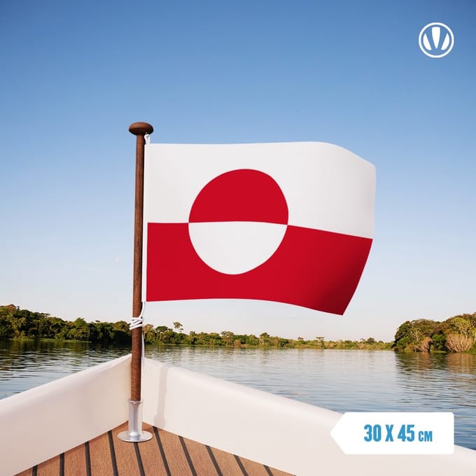 Vlag Groenland 30x45cm