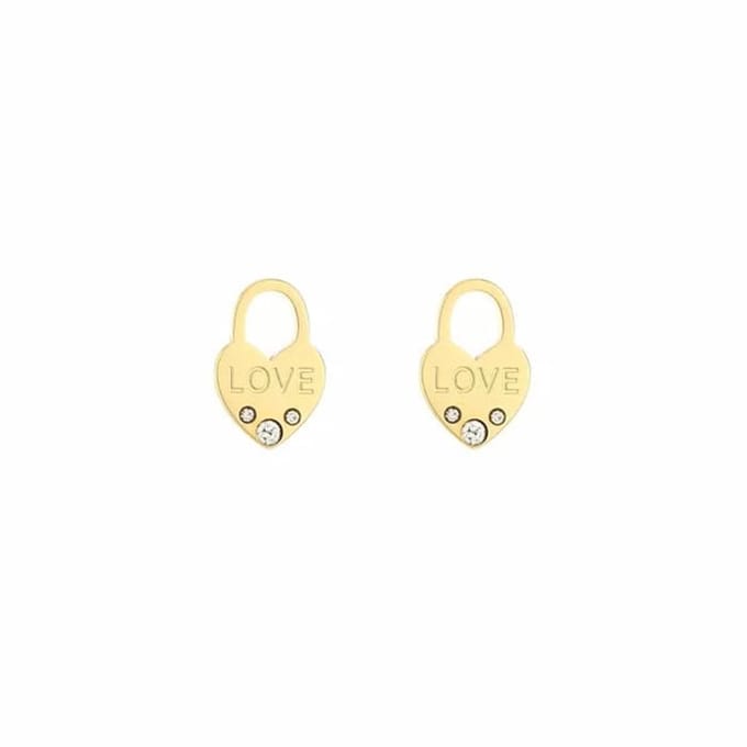 Bijoutheek Oorknoppen Slot Love Gold