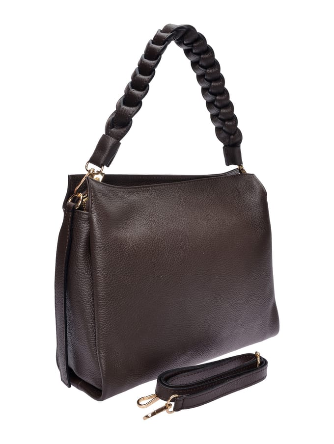 Luisa Vannini Bordeauxrood Rundleer Tas