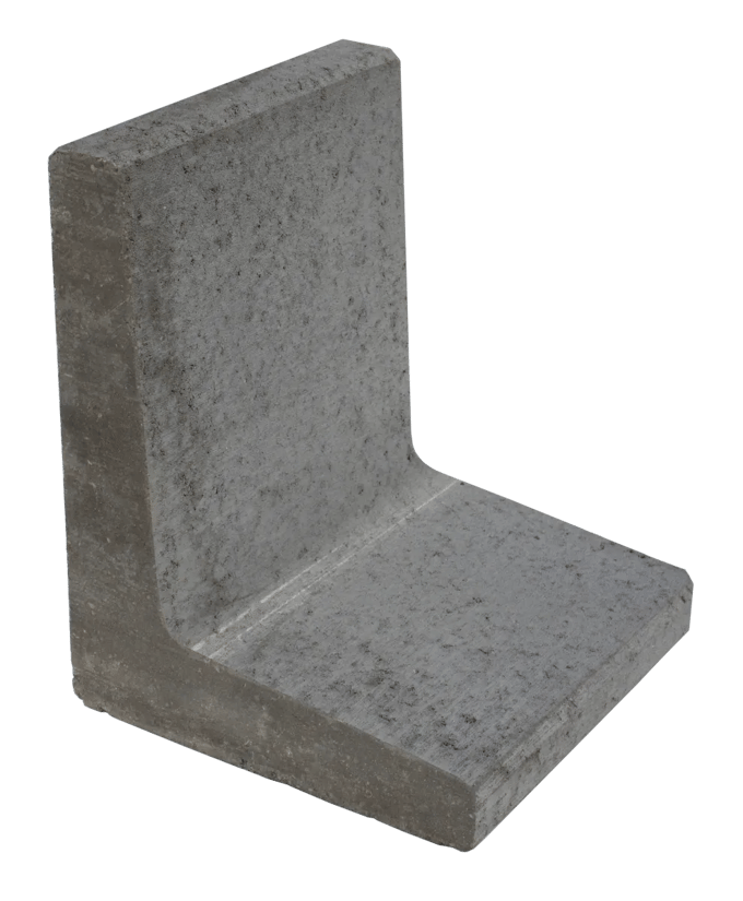 (H) L-element 50x40x40x8 grijs