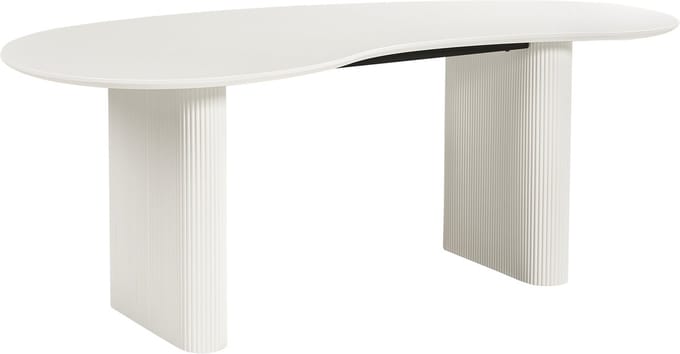 PEERY - Ronde eettafel - Wit - 198 x 93 cm - Hout