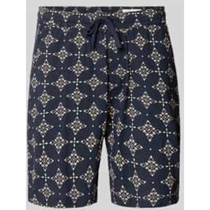relaxed fit stoffen shorts van katoen
