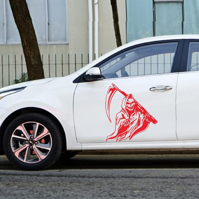 Zwarte Zeis Auto Sticker Universele Plaksticker Auto Decoratieve Sticker rood