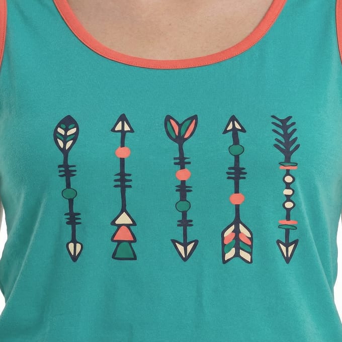 Dames Zomernachtkleding met Brede Schouderbanden, Katoen KL45250