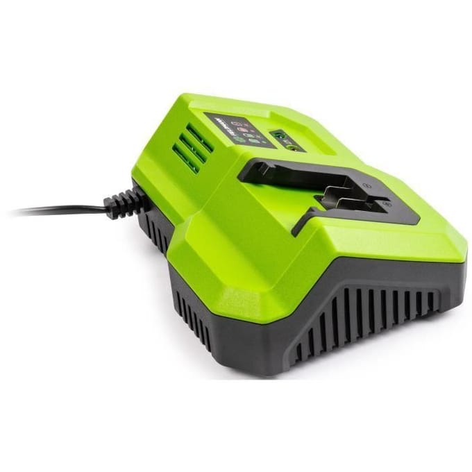 Chargeur rapide - FIELDMANN - Pour batterie 20V - Charge 2Ah en 30 min - Compatible 2Ah, 4Ah, 8Ah