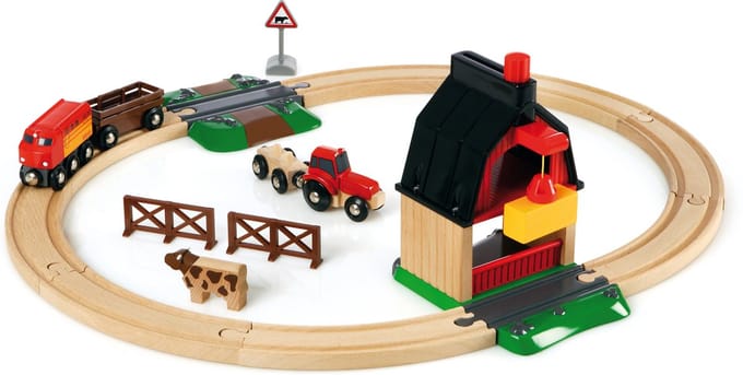 Circuit de la Ferme en bois BRIO - Coffret complet 20 pieces - Ravensburger