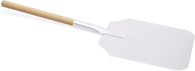 Pizza bakschep - aluminium met houten handvat