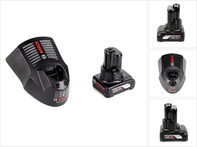 Bosch starterset 12V met GBA 1x accu 6,0Ah + snellader