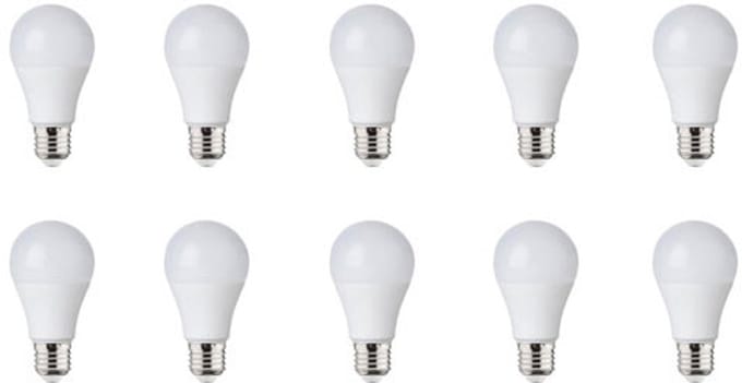 LED Lamp 10 Pack - E27 Fitting - 10W Dimbaar - Warm Wit 3000K