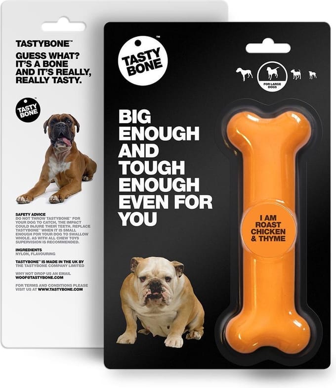 TastyBone - Large - Roast Chicken & Thyme - Hond - Kauwspeelgoed - Vegan - Kluif - Nylabone