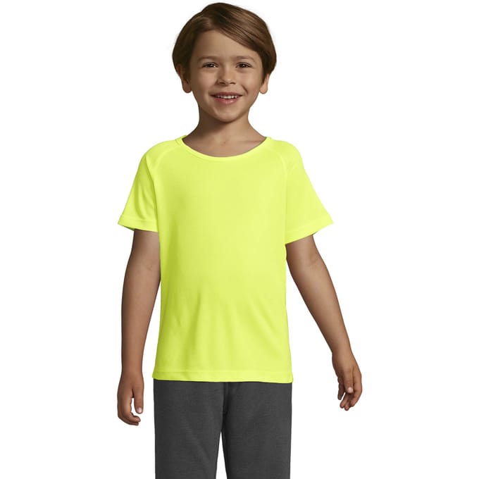 SOLS Kinderen/Kinderen Sportief Raglan T-shirt (Neon geel)