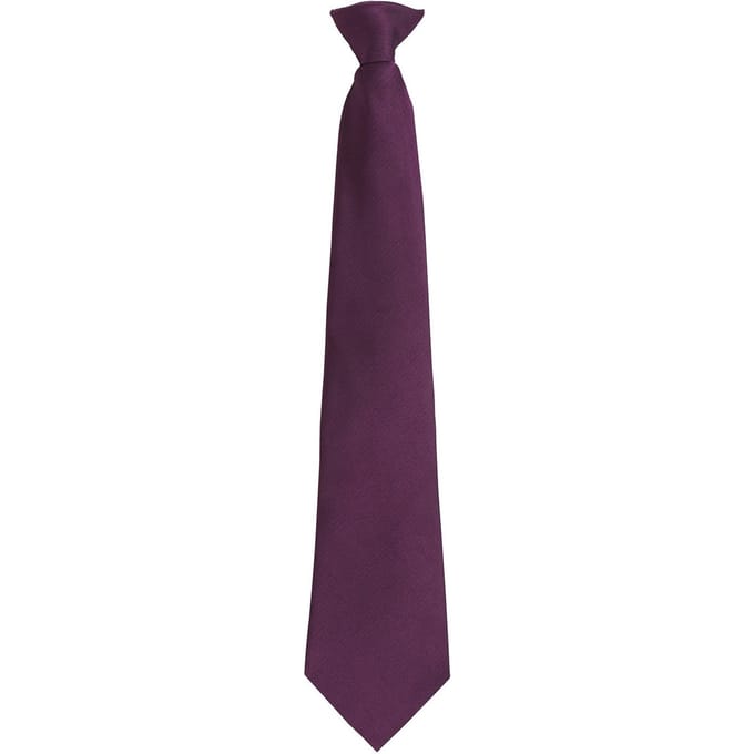 Premier Unisex volwassen kleuren modieuze effen Clip-On stropdas (Paars)
