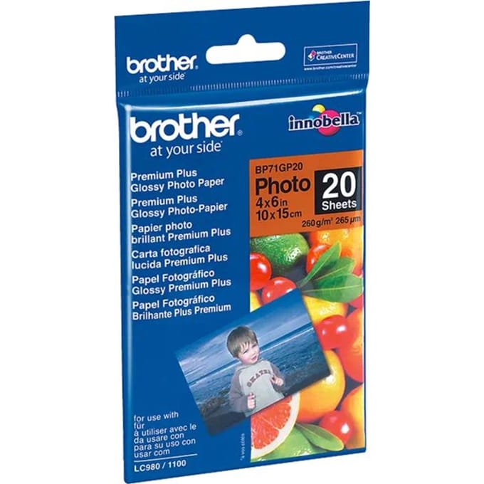 Brother BP - photo paper - glossy - 20 sheet(s) - 100 x 150 mm