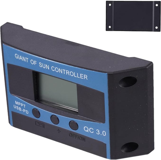 Zonne Laadregelaar - Energie Controller - Energie Beheer - PWM Technologie - 12/24V - Blauw