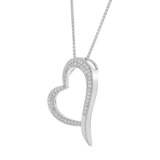 Orphelia Pendant + Chain Heart Zirconium ZH-6052