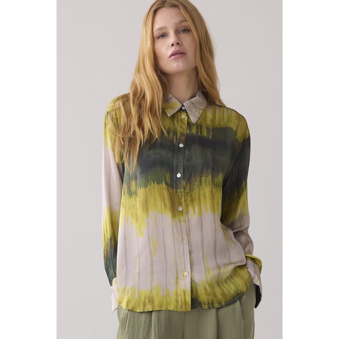 Summum Woman Blouse Tie Dye Stripe Multicolour Größe: 38 | Longsleeves Outlet | Damen