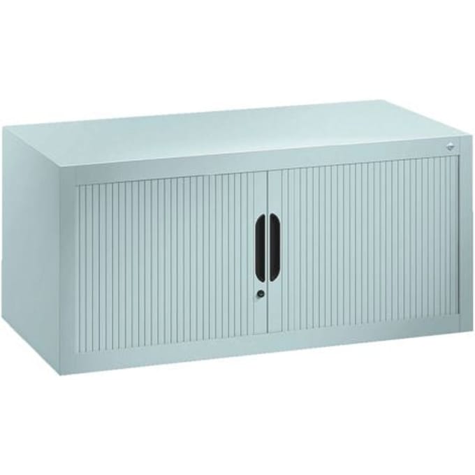 C + P Omnispace rolluikkast, afsluitbaar, B 1000 x D 420 x H 450 mm, staal/kunststof, lichtgrijs